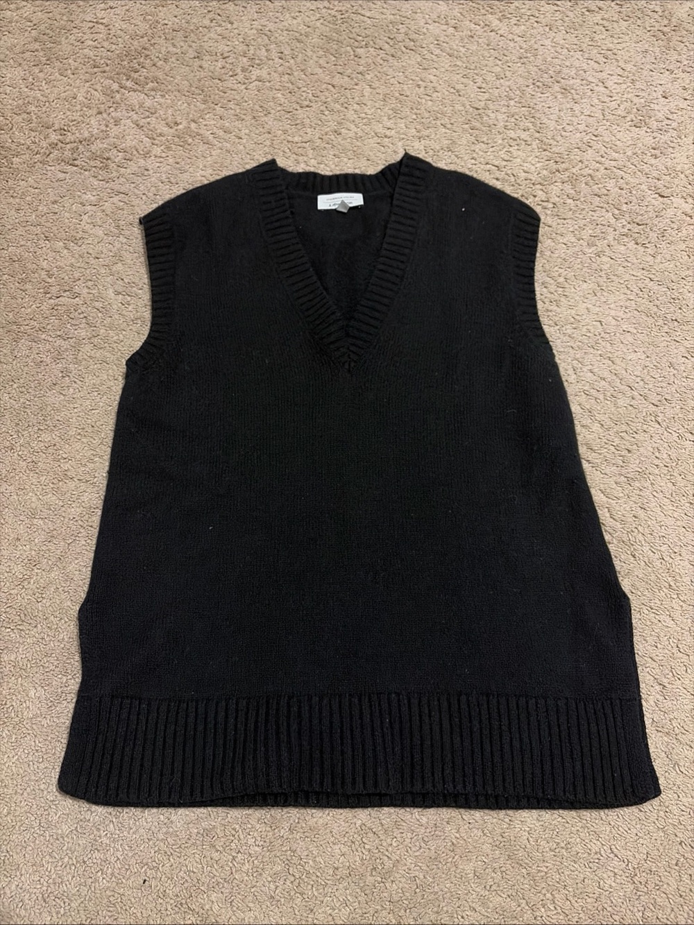 & Other Stories Black Sweater Pullover Vest Size XS Wool Blend